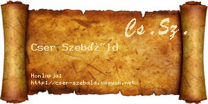 Cser Szebáld névjegykártya